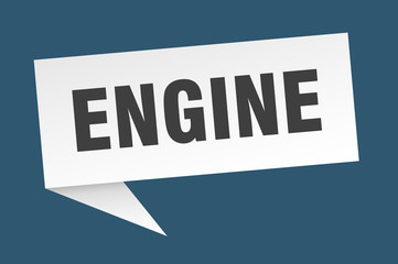 engine speech bubble. engine ribbon sign. engine banner