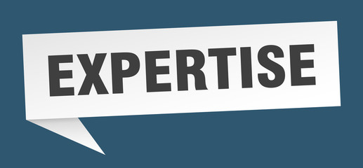 expertise speech bubble. expertise ribbon sign. expertise banner