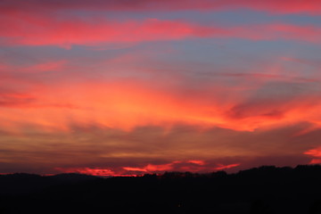 Roter Abendhimmel