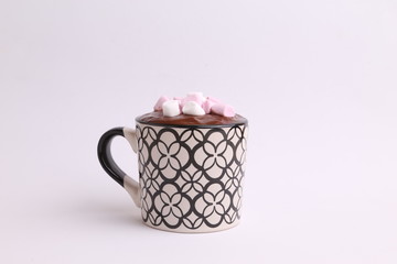 cup of delicious homemade chocolate with marshmallows
