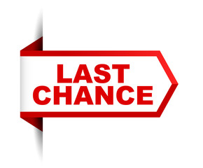 red vector banner last chance