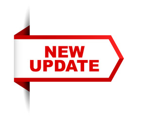 red vector banner new update