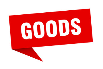 goods speech bubble. goods ribbon sign. goods banner