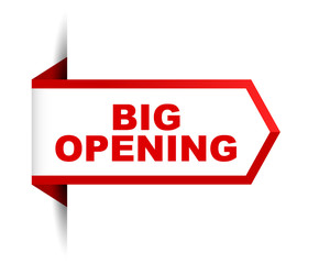 red vector banner big opening