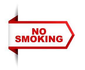 red vector banner no smoking