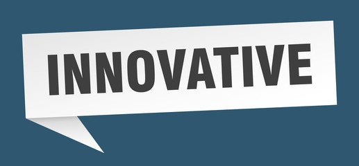 innovative speech bubble. innovative ribbon sign. innovative banner