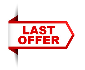 red vector banner last offer