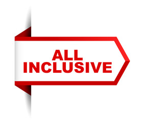 red vector banner all inclusive