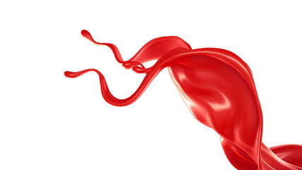 Splash fluid. 3d illustration, 3d rendering.