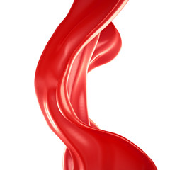 Splash fluid. 3d illustration, 3d rendering.