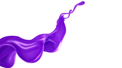 Splash fluid. 3d illustration, 3d rendering.