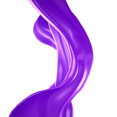 Splash fluid. 3d illustration, 3d rendering.