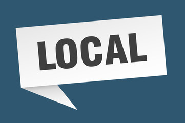 local speech bubble. local ribbon sign. local banner