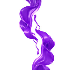Obraz premium Splash fluid. 3d illustration, 3d rendering.
