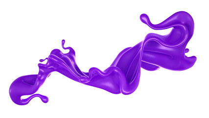 Splash fluid. 3d illustration, 3d rendering.