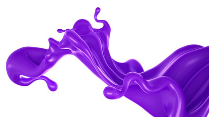 Splash fluid. 3d illustration, 3d rendering.