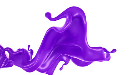 Splash fluid. 3d illustration, 3d rendering.