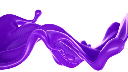 Splash fluid. 3d illustration, 3d rendering.