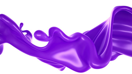 Splash fluid. 3d illustration, 3d rendering.