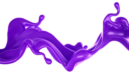 Fototapeta premium Splash fluid. 3d illustration, 3d rendering.