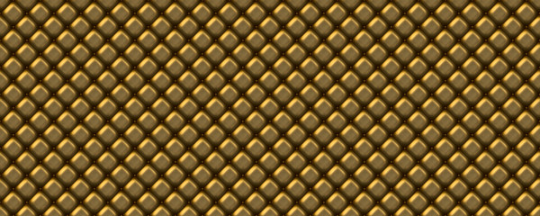 3d material antique golden diamond sofa leather texture background 