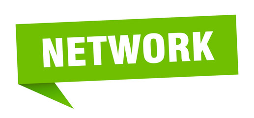 network speech bubble. network ribbon sign. network banner