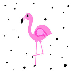 flamingo illustration vector nursery