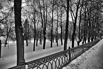 park in winter