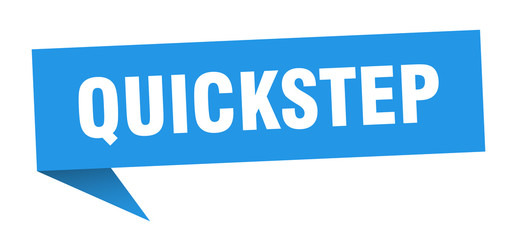 quickstep speech bubble. quickstep ribbon sign. quickstep banner