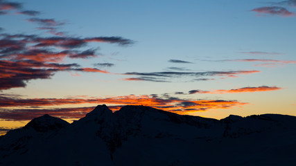 Sunset in the mountains