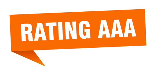 rating aaa speech bubble. rating aaa ribbon sign. rating aaa banner