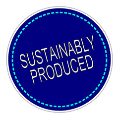 Sustainably Produced sticker - illustration