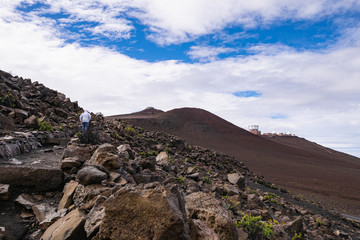 Obraz premium Haleakala National Park Maui. A scenic national park known as the “house of the sun”. Upcountry Maui to the southeastern coast.