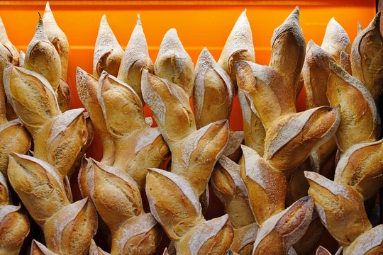 Freshly Baked Epi Baguette Bread