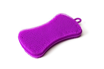 Purple silicone brush, for washing dishes