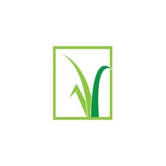 Grass logo vector