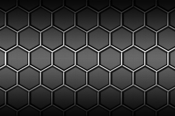 white and black cell metal background and texture. 3d illustration design.