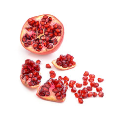 fruit pomegranate  isolated on white background