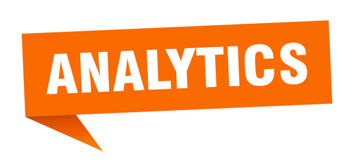 analytics speech bubble. analytics ribbon sign. analytics banner