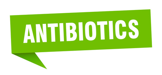 antibiotics speech bubble. antibiotics ribbon sign. antibiotics banner