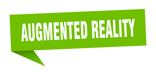 augmented reality speech bubble. augmented reality ribbon sign. augmented reality banner