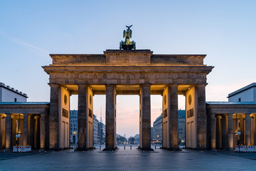 The Brandenburger Gate at the sunrise in Berlin I