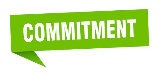 commitment speech bubble. commitment ribbon sign. commitment banner
