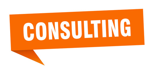 consulting speech bubble. consulting ribbon sign. consulting banner