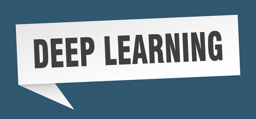 deep learning speech bubble. deep learning ribbon sign. deep learning banner