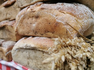 Yeast-free bread, great design for any purposes. Farming, agriculture. Organic nutrition. Natural eating. Farm shop