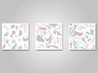 Set of abstract pattern in a soft  natural colours. Vector illustration may use for ceramic tiles, wallpaper, linoleum, textiles, wrapping paper, web page, kids graphic