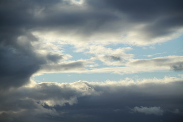 Obraz premium Winter storm on the high way 