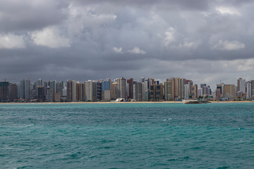 Naklejka premium Tourism city. The city of Fortaleza, State of Ceara, Brazil, South America. 