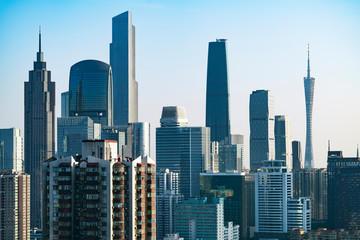 Fototapeta na wymiar Modern city skyline in Guangzhou